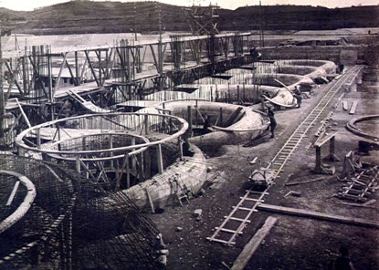 barrage de Beaumont-Monteux. Les turbines